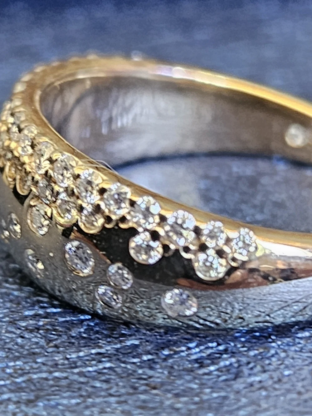 Clarte Sul Mare Collection Moissanite Ring in Vermeil Yellow Gold Over Sterling